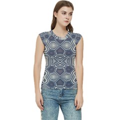 Abstract Pattern Geometric Backgrounds Women s Raglan Cap Sleeve Tee