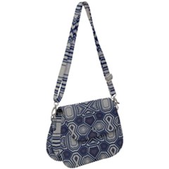 Abstract Pattern Geometric Backgrounds Saddle Handbag by Eskimos