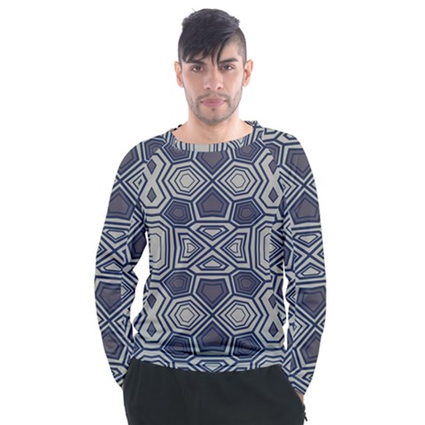 Abstract Pattern Geometric Backgrounds Men s Long Sleeve Raglan Tee by Eskimos