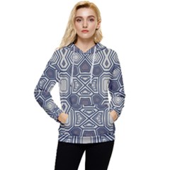 Abstract Pattern Geometric Backgrounds Women s Lightweight Drawstring Hoodie