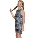 Abstract pattern geometric backgrounds Kids  Halter Collar Waist Tie Chiffon Dress View2