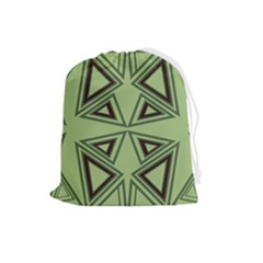 Abstract Pattern Geometric Backgrounds Drawstring Pouch (large) by Eskimos