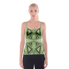 Abstract Pattern Geometric Backgrounds Spaghetti Strap Top by Eskimos