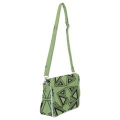 Abstract Pattern Geometric Backgrounds Shoulder Bag With Back Zipper