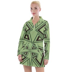 Abstract Pattern Geometric Backgrounds Women s Long Sleeve Casual Dress