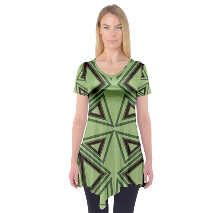 Abstract pattern geometric backgrounds Short Sleeve Tunic 