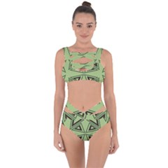 Abstract Pattern Geometric Backgrounds Bandaged Up Bikini Set  by Eskimos