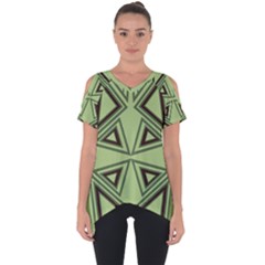 Abstract Pattern Geometric Backgrounds Cut Out Side Drop Tee by Eskimos