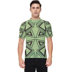 Abstract Pattern Geometric Backgrounds Men s Short Sleeve Rash Guard by Eskimos