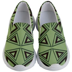 Abstract Pattern Geometric Backgrounds Kids Lightweight Slip Ons by Eskimos