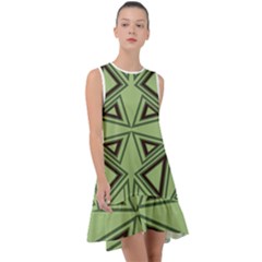 Abstract Pattern Geometric Backgrounds Frill Swing Dress by Eskimos