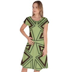 Abstract Pattern Geometric Backgrounds Classic Short Sleeve Dress by Eskimos