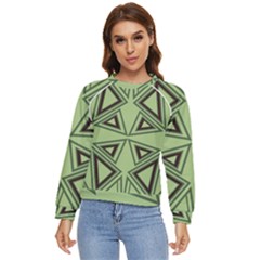 Abstract Pattern Geometric Backgrounds Women s Long Sleeve Raglan Tee