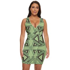 Abstract Pattern Geometric Backgrounds Draped Bodycon Dress