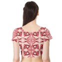 Abstract pattern geometric backgrounds  Short Sleeve Crop Top View2