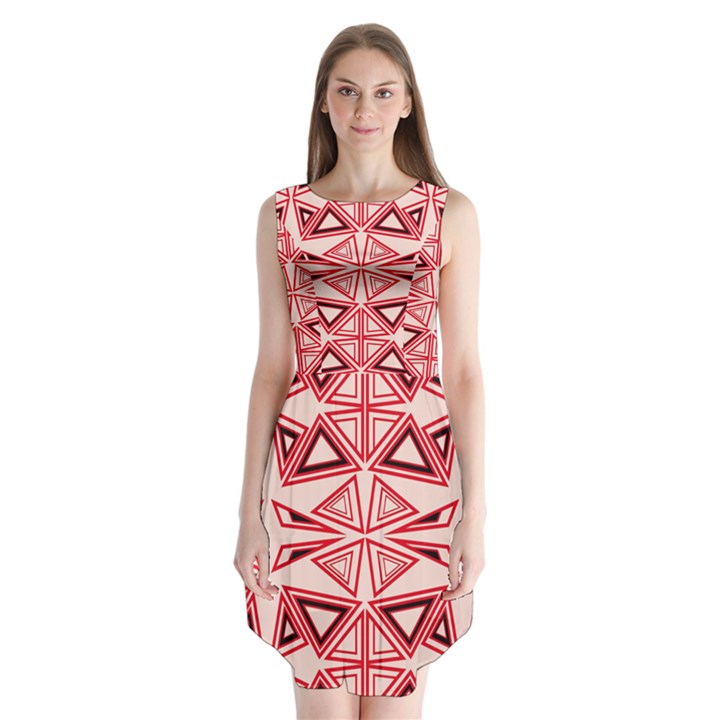 Abstract pattern geometric backgrounds  Sleeveless Chiffon Dress  