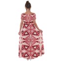 Abstract pattern geometric backgrounds  Off Shoulder Open Front Chiffon Dress View2