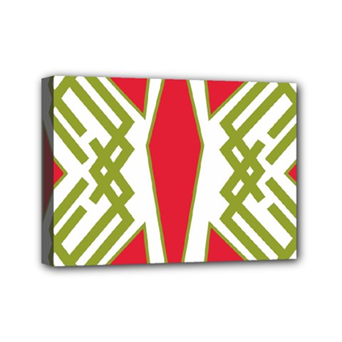 Abstract Pattern Geometric Backgrounds Mini Canvas 7  X 5  (stretched) by Eskimos