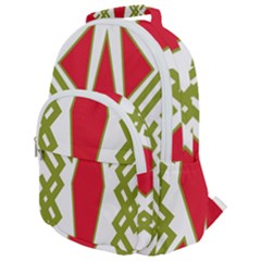 Abstract Pattern Geometric Backgrounds Rounded Multi Pocket Backpack by Eskimos