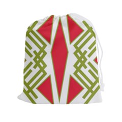 Abstract Pattern Geometric Backgrounds Drawstring Pouch (2xl) by Eskimos