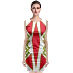 Abstract Pattern Geometric Backgrounds Sleeveless Velvet Midi Dress by Eskimos