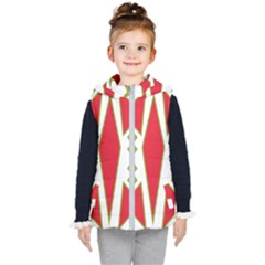 Abstract Pattern Geometric Backgrounds Kids  Hooded Puffer Vest by Eskimos