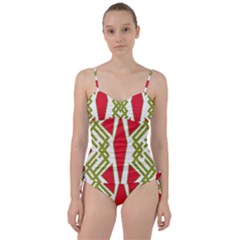 Abstract Pattern Geometric Backgrounds Sweetheart Tankini Set by Eskimos