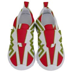 Abstract Pattern Geometric Backgrounds Kids  Velcro No Lace Shoes by Eskimos