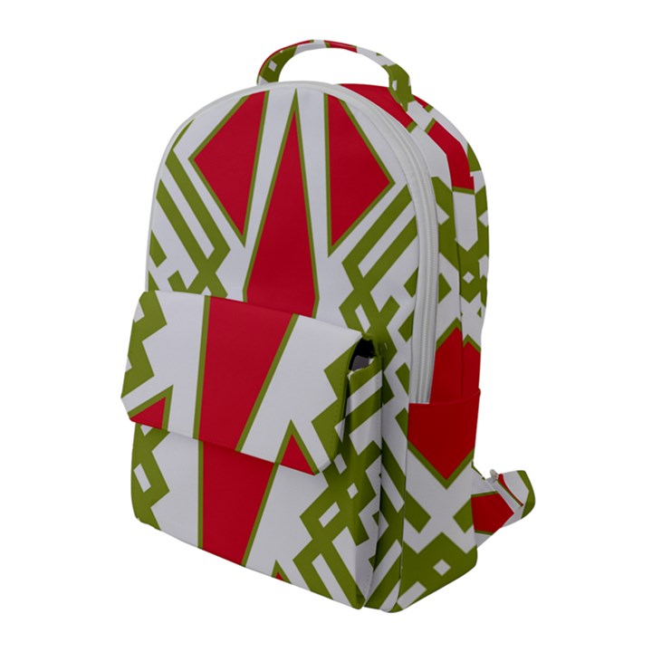 Abstract pattern geometric backgrounds Flap Pocket Backpack (Large)