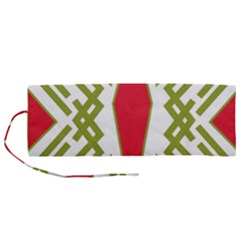 Abstract Pattern Geometric Backgrounds Roll Up Canvas Pencil Holder (m) by Eskimos