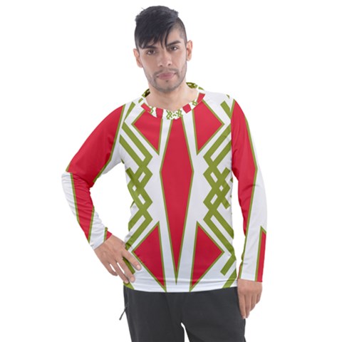 Abstract Pattern Geometric Backgrounds Men s Pique Long Sleeve Tee by Eskimos