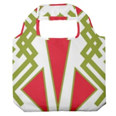 Abstract Pattern Geometric Backgrounds Premium Foldable Grocery Recycle Bag