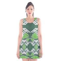 Abstract Pattern Geometric Backgrounds  Scoop Neck Skater Dress by Eskimos