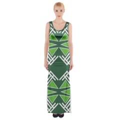 Abstract Pattern Geometric Backgrounds  Thigh Split Maxi Dress by Eskimos