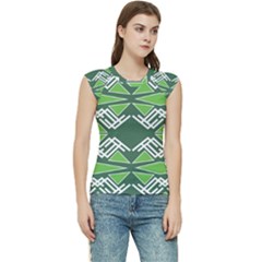 Abstract Pattern Geometric Backgrounds  Women s Raglan Cap Sleeve Tee by Eskimos