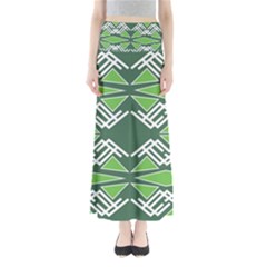 Abstract Pattern Geometric Backgrounds  Full Length Maxi Skirt by Eskimos