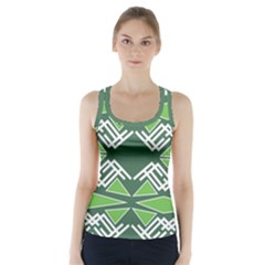 Abstract Pattern Geometric Backgrounds  Racer Back Sports Top by Eskimos