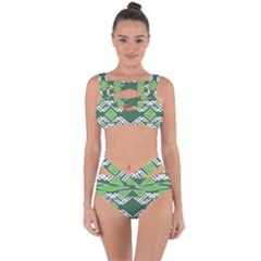 Abstract Pattern Geometric Backgrounds  Bandaged Up Bikini Set  by Eskimos