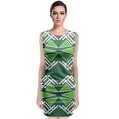 Abstract Pattern Geometric Backgrounds  Sleeveless Velvet Midi Dress by Eskimos