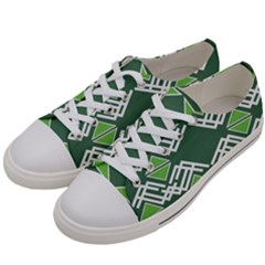 Abstract Pattern Geometric Backgrounds  Men s Low Top Canvas Sneakers by Eskimos