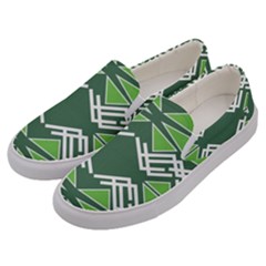 Abstract Pattern Geometric Backgrounds  Men s Canvas Slip Ons by Eskimos