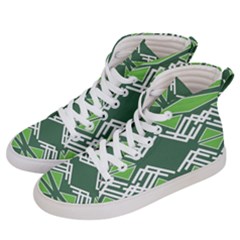 Abstract Pattern Geometric Backgrounds  Men s Hi-top Skate Sneakers by Eskimos