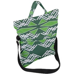 Abstract Pattern Geometric Backgrounds  Fold Over Handle Tote Bag by Eskimos