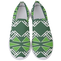 Abstract Pattern Geometric Backgrounds  Men s Slip On Sneakers by Eskimos