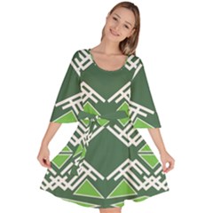 Abstract Pattern Geometric Backgrounds  Velour Kimono Dress by Eskimos