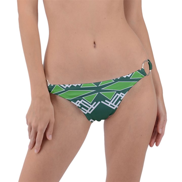 Abstract pattern geometric backgrounds  Ring Detail Bikini Bottom