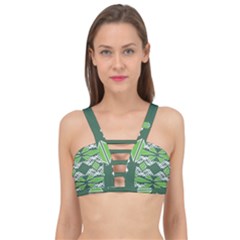 Abstract Pattern Geometric Backgrounds  Cage Up Bikini Top by Eskimos