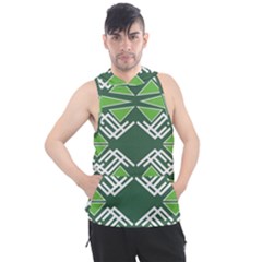 Abstract Pattern Geometric Backgrounds  Men s Sleeveless Hoodie by Eskimos