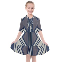 Abstract Pattern Geometric Backgrounds  Kids  All Frills Chiffon Dress by Eskimos