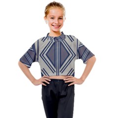 Abstract Pattern Geometric Backgrounds  Kids Mock Neck Tee